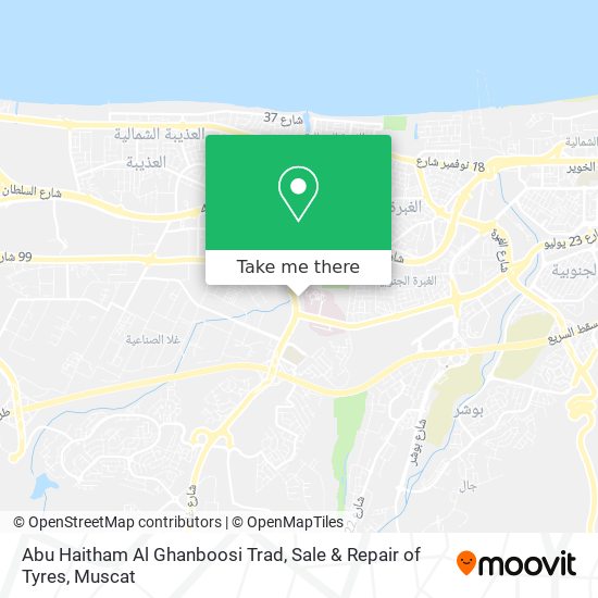 Abu Haitham Al Ghanboosi Trad, Sale & Repair of Tyres map