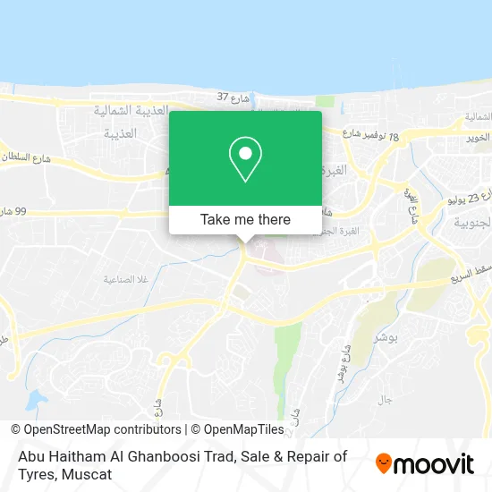 Abu Haitham Al Ghanboosi Trad, Sale & Repair of Tyres map