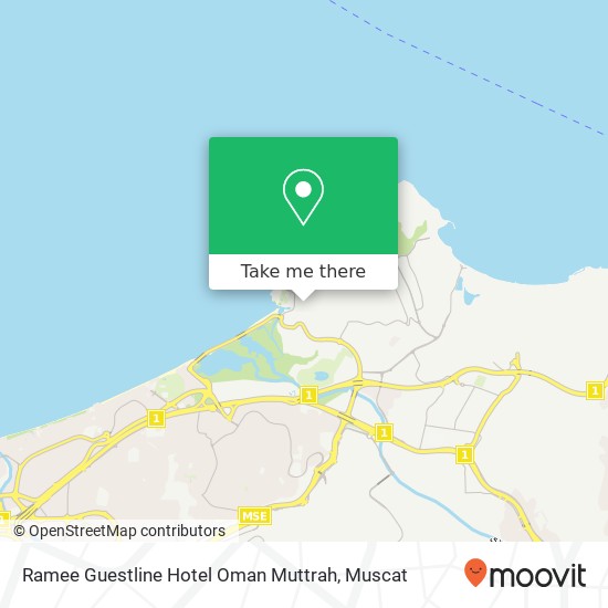 Ramee Guestline Hotel Oman Muttrah map