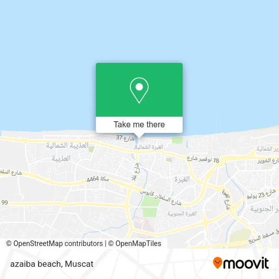 azaiba beach map