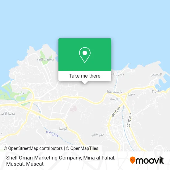 Shell Oman Marketing Company, Mina al Fahal, Muscat map