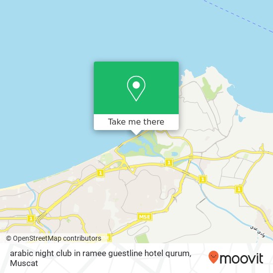 arabic night club in ramee guestline hotel qurum map