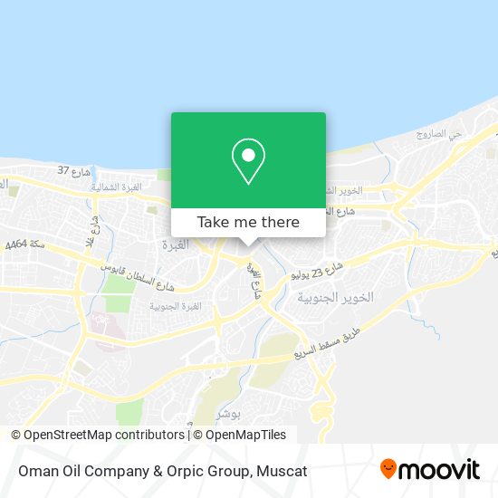 Oman Oil Company & Orpic Group map