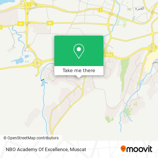 NBO Academy Of Excellence map