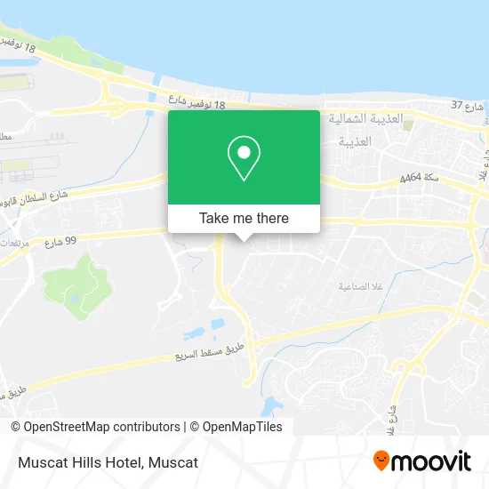 Muscat Hills Hotel map