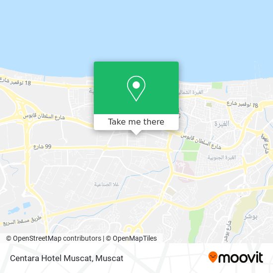 Centara Hotel Muscat map