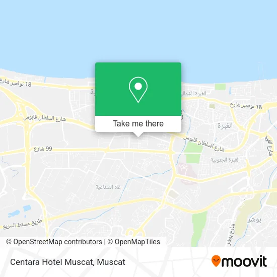 Centara Hotel Muscat map