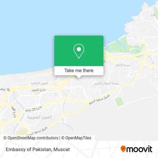 Embassy of Pakistan map