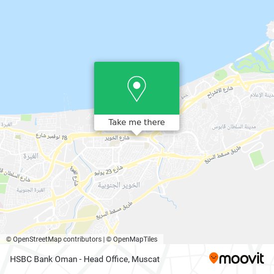HSBC Bank Oman - Head Office map
