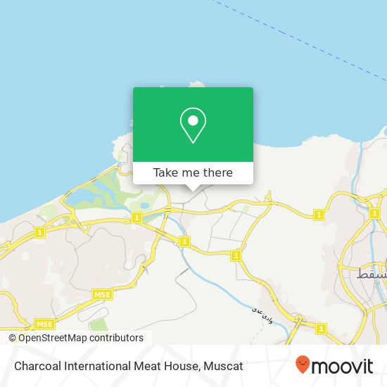 Charcoal International Meat House map