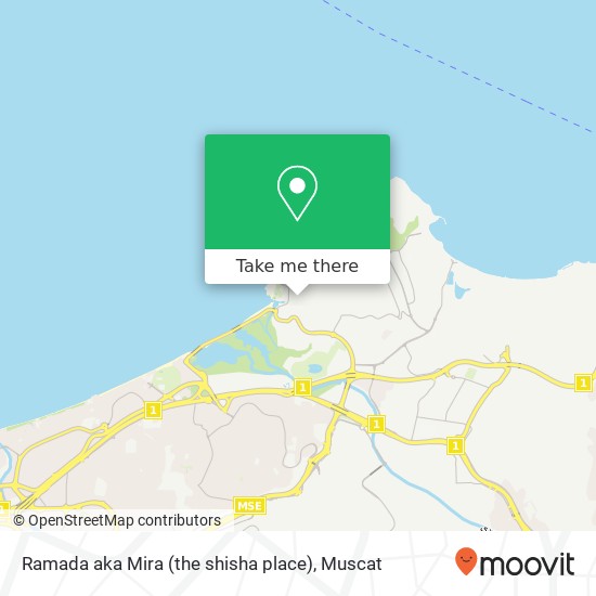 Ramada aka Mira (the shisha place) map
