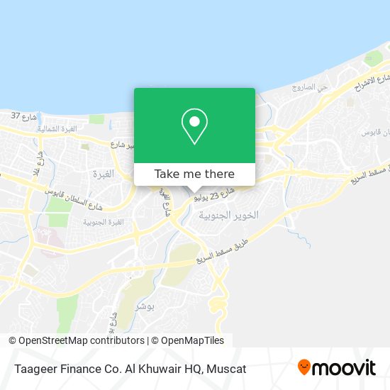 Taageer Finance Co. Al Khuwair HQ map