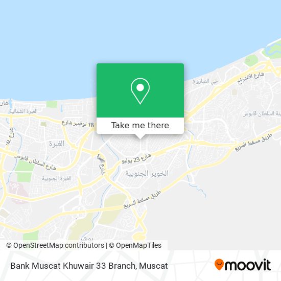 Bank Muscat Khuwair 33 Branch map