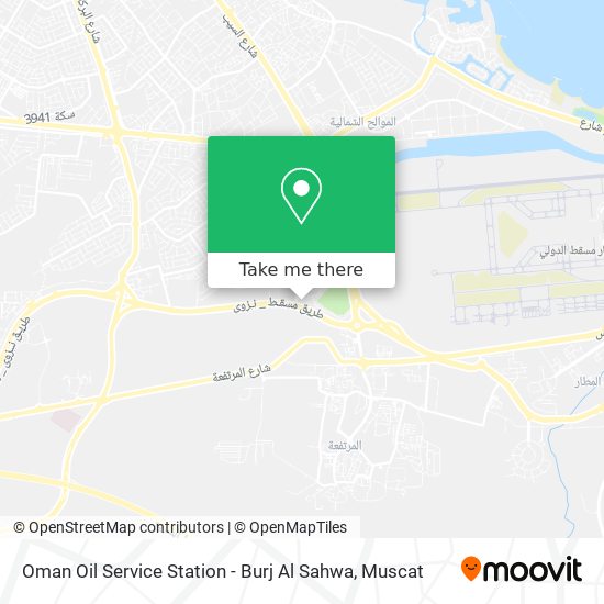 Oman Oil Service Station - Burj Al Sahwa map