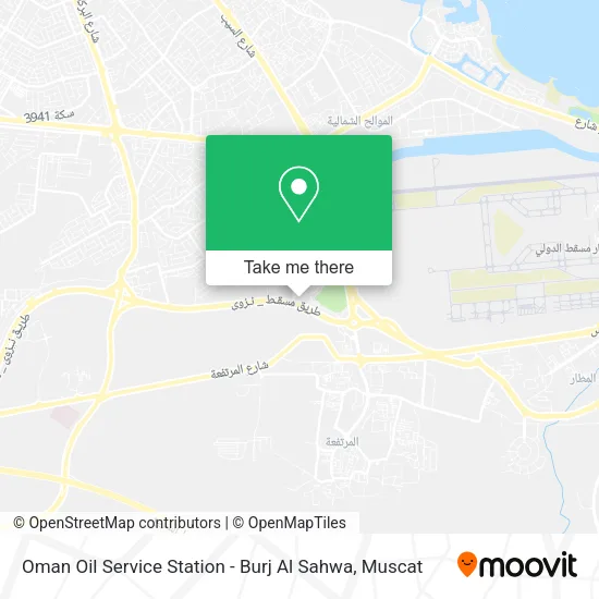 Oman Oil Service Station - Burj Al Sahwa map