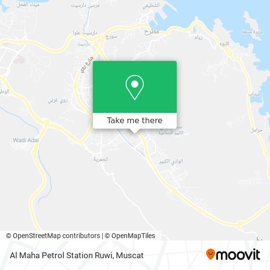 Al Maha Petrol Station Ruwi map