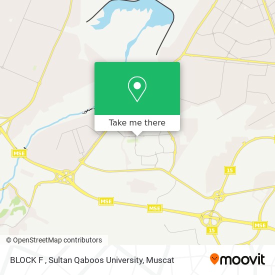 BLOCK F , Sultan Qaboos University map