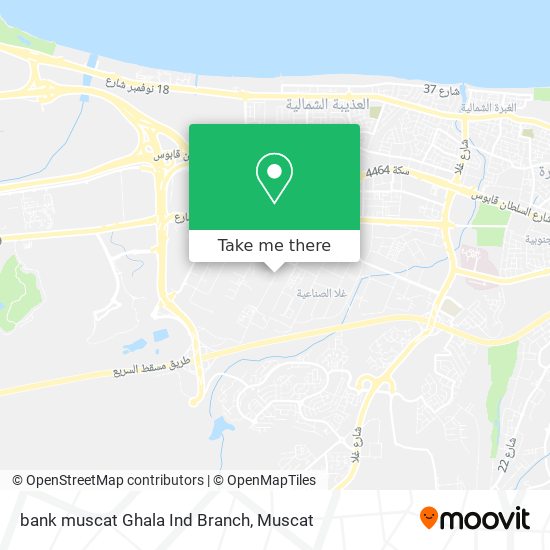 bank muscat Ghala Ind Branch map