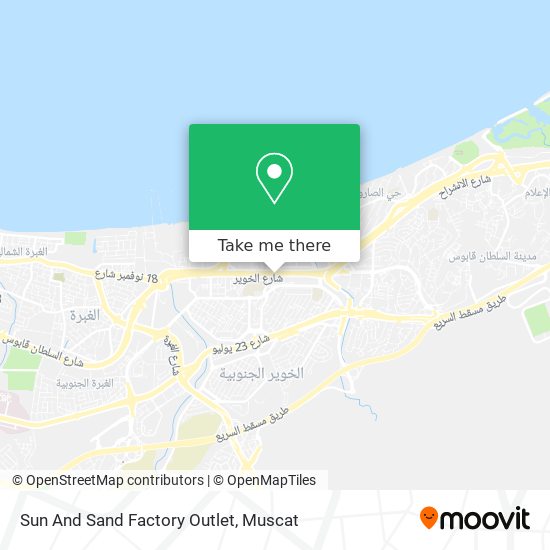 Sun And Sand Factory Outlet map