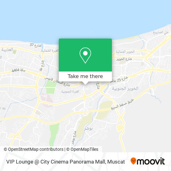VIP Lounge @ City Cinema Panorama Mall map