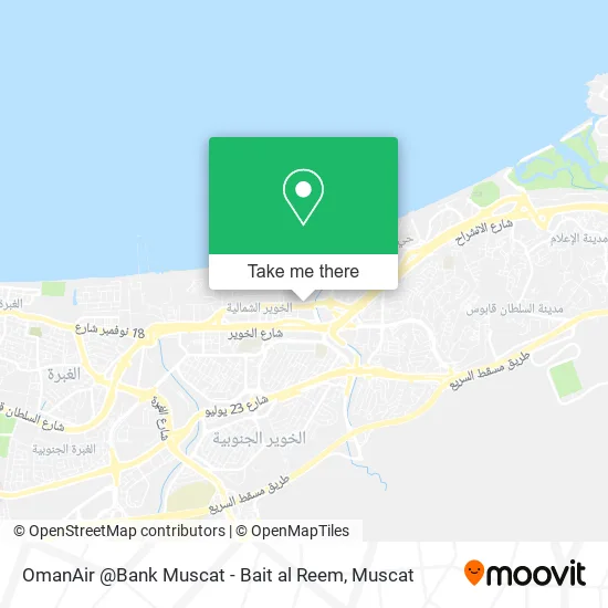 OmanAir @Bank Muscat - Bait al Reem map
