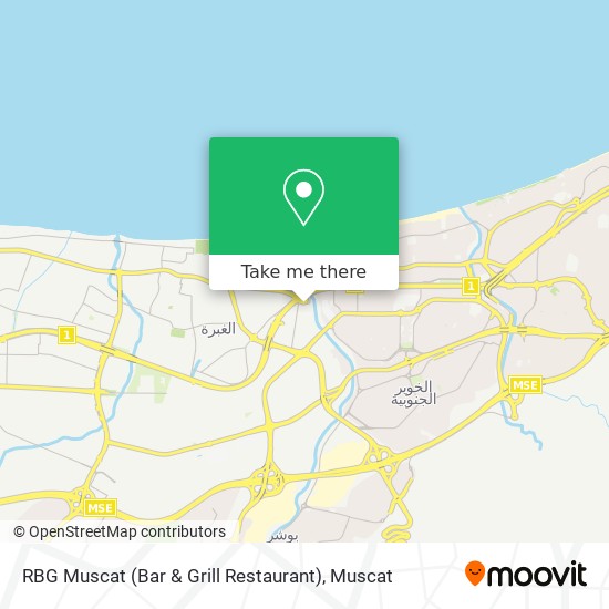 RBG Muscat (Bar & Grill Restaurant) map
