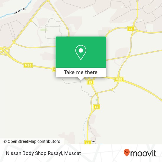 Nissan Body Shop Rusayl map