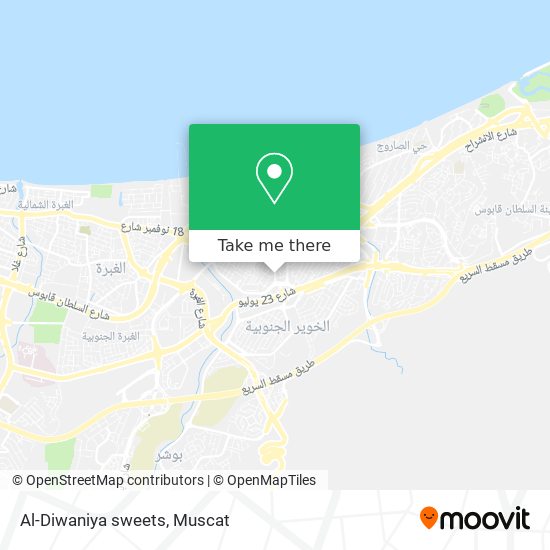 Al-Diwaniya sweets map