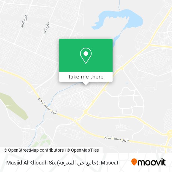 Masjid Al Khoudh Six (جامع حي المعرفة) map