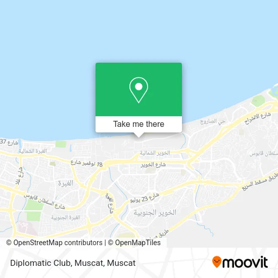 Diplomatic Club, Muscat map