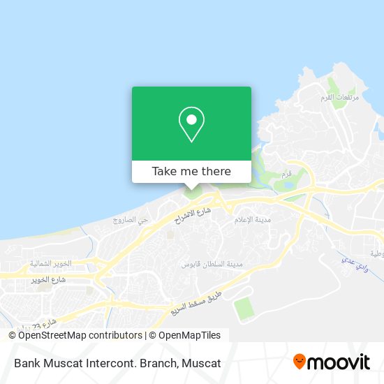 Bank Muscat Intercont. Branch map