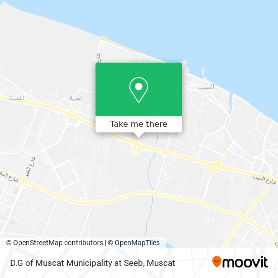 D.G of Muscat Municipality at Seeb map