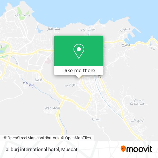 al burj international hotel map