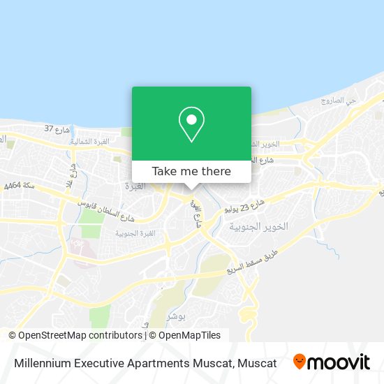 Millennium Executive Apartments Muscat map