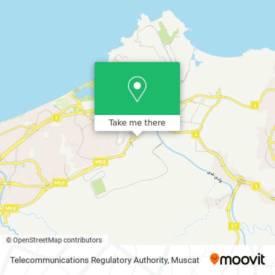 Telecommunications Regulatory Authority map