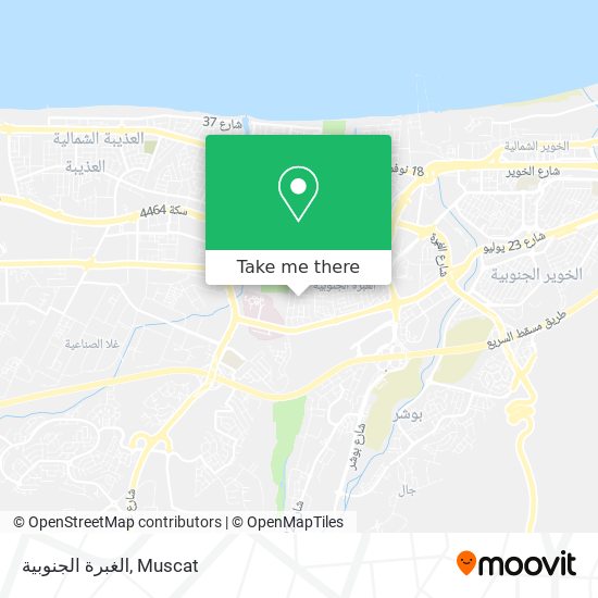 الغبرة الجنوبية map