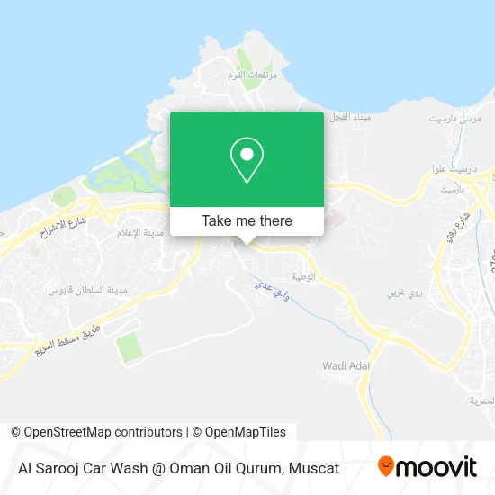 Al Sarooj Car Wash @ Oman Oil Qurum map