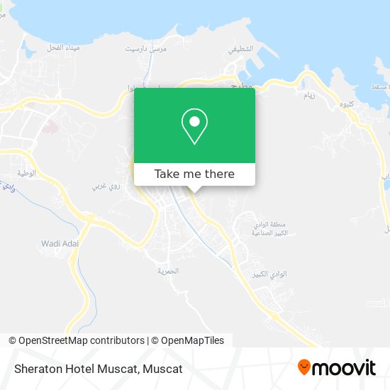 Sheraton Hotel Muscat map