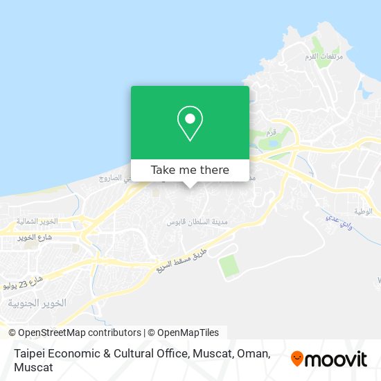 Taipei Economic & Cultural Office, Muscat, Oman map