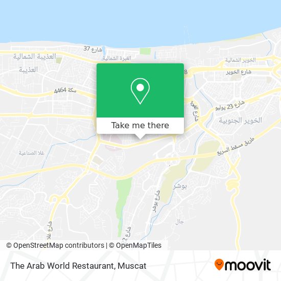 The Arab World Restaurant map