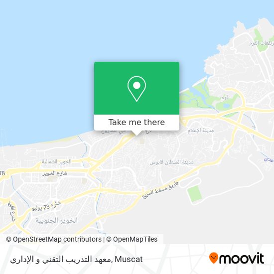 معهد التدريب التقني و الإداري map