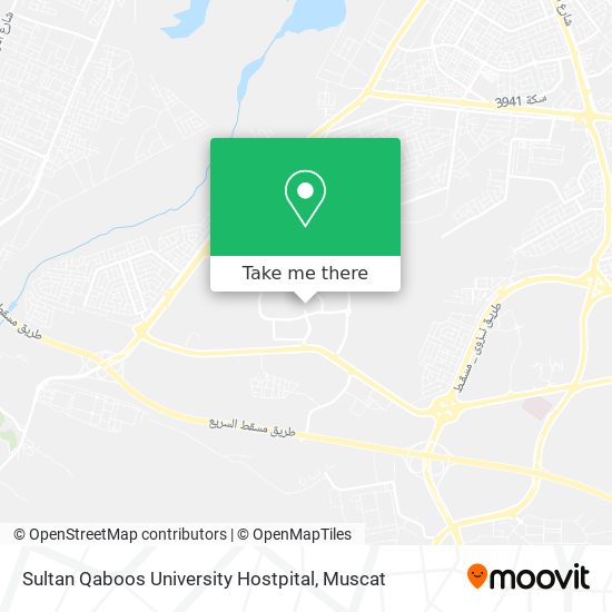Sultan Qaboos University Hostpital map
