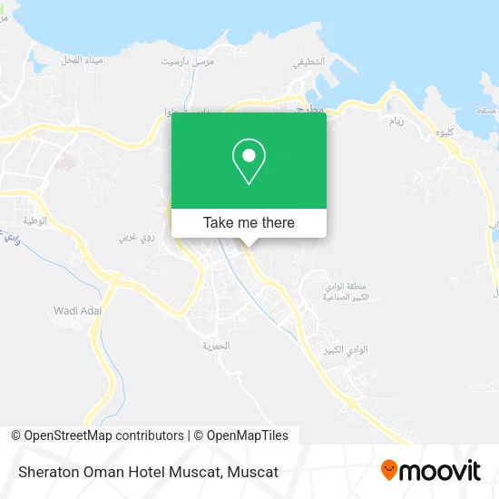 Sheraton Oman Hotel Muscat map