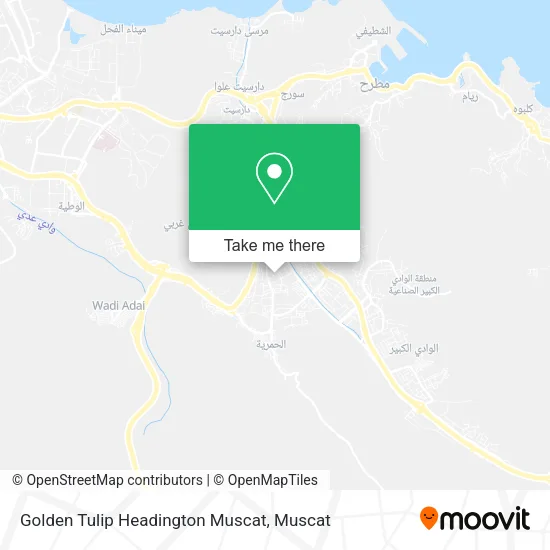 Golden Tulip Headington Muscat map