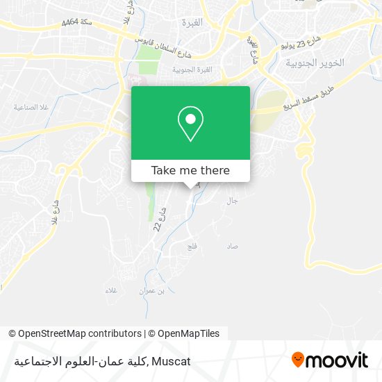 كلية عمان-العلوم الاجتماعية map