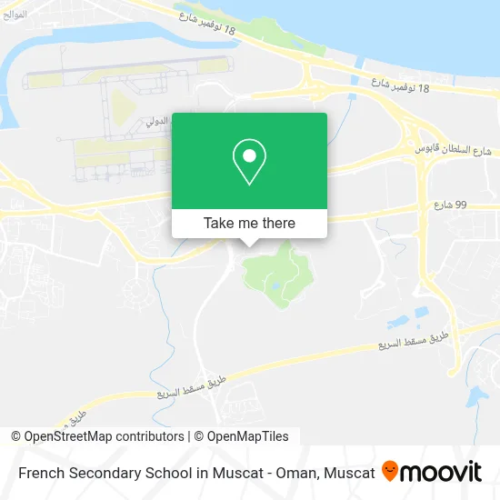 French Secondary School in Muscat - Oman map