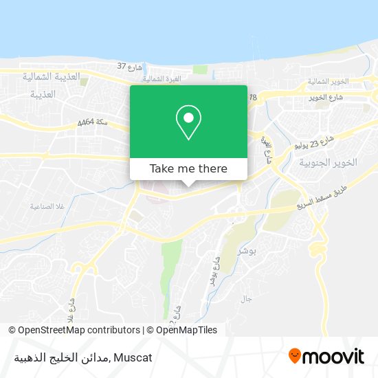 مدائن الخليج الذهبية map