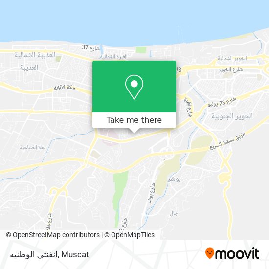 انفنتي الوطنيه map