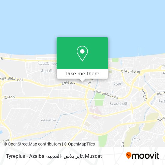 Tyreplus - Azaiba -تاير بلاس -العذيبه map