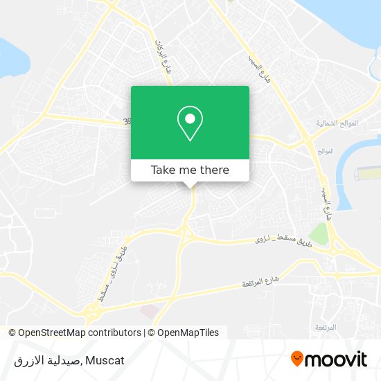 صيدلية الازرق map